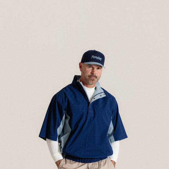 Short Sleeve Wind Pullover - Pageant Blue/Citadel